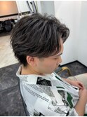 スパイキーショートパーマツイストスパイラルパーマビジネスヘア