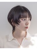 ショートウルフ/フェイスレイヤー/ベージュ/ワイドバング/豊橋