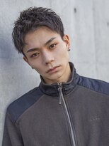 シティ(CITY) 小久保styleフェザーパーマグレーブルーカラー刈り上げショート