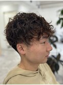 メンズカット/メンズパーマ/波巻き/眉毛カット/シェービング
