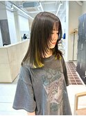 個性的インナーカラーイエロー