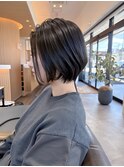アッシュグレージュ&ボブ