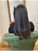 グレージュ×ロング