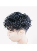 波巻きスパイラル×ショートマッシュ