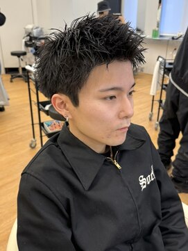 ビカム 名駅(become) 【メンズスパイキーショート】短髪名古屋アップバングツイスト