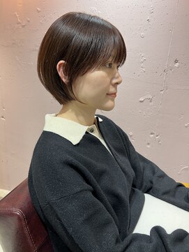 ラミエ バイ メルト 吉祥寺(lamie by melt) *滝田*似合わせココアブラウン小顔ショートボブカット吉祥寺人気