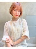 Aimee 町田　ピンクベージュ×レイヤーボブ