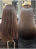 ダークアッシュ暗めカラーブルーブラック大人ガーリー