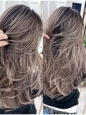 外国人風バレイヤージュ×レイヤーカット 三ノ宮/元町