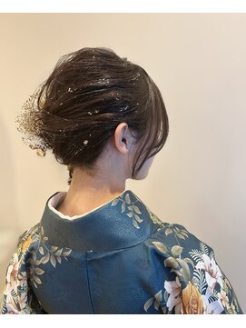 ハロ ハッピーヘアライフ 長居店(Halo happyhairlife) 金箔×水引アレンジで魅せる卒業式ヘア