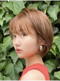 夏のシナモンベージュショートショートボブボブ髪質改善