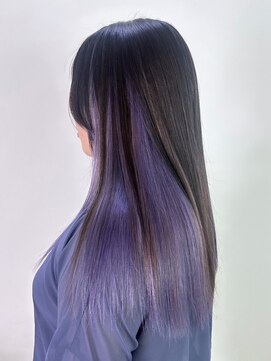 アルバム 新宿(ALBUM SHINJUKU) デザインカラーブリーチ暗めカラーおくれ毛_ba567141