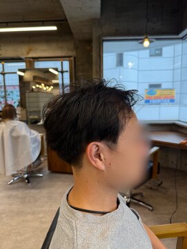 タメ(tame-) サーフカール/フェザーパーマ/ブルーブラック【都賀/メンズ】