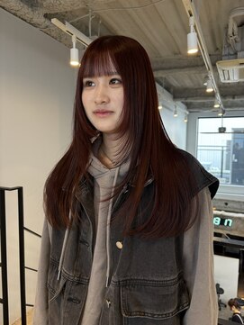 ヌープヘアーアイス(NUUP.hair ici) ★ブリーチなし暖色アプリコットオレンジワインレッドピンク秋冬