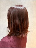 レイヤーボブ/ピンクブラウン