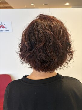 アズールサン 草加西口店(azule-sun) ピンク,ピンクベージュ,白髪ぼかし,レディースパーマ【草加】