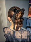 【高めアップスタイル】結婚式/銀座/ヘアセット/アレンジ