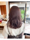 ラベンダーブラウンミルクティーイルミナカラー透明感
