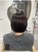 艶と柔らかさ重視の髪質改善縮毛ボブ