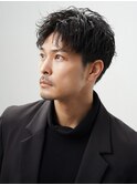 【メンズパーマ】大人ショートアップバング