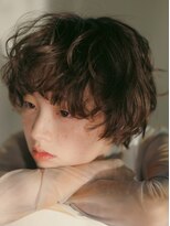 ベレッタ 楠葉店(veretta.)&nbsp;透明感ベージュ×ニュアンスパーマ/ショートボブ/小顔/外国人風