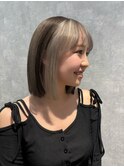 ホワイトベージュインナーカラー