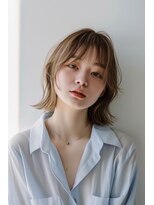 ルアナ(Luana)&nbsp;ベージュベージュ顔まわりレイヤーボブ