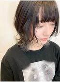 シースルー レイヤーボブ