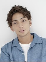 ゼンコー アオヤマ(ZENKO Aoyama)&nbsp;アップバング×グレージュ×スパイラルパーマ[表参道/青山]