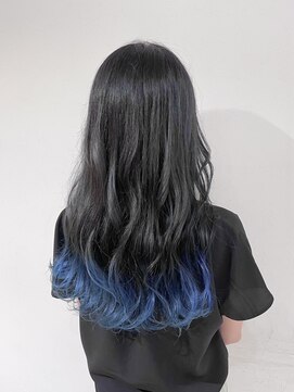 リッカ(RICCA) 【高彩度グラデーションカラー】ブルーブラック×ブルー☆