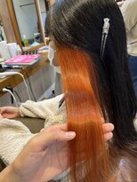 ラ メール ヘア デザイン(La mer HAIR DESIGN)&nbsp;インナーカラー/オレンジカラー