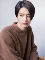 サイドパートジョンコナーショート/ツーブロック刈り上げ黒髪
