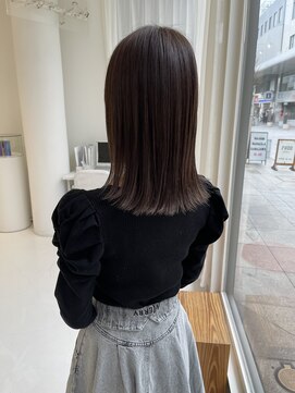 ハイブ 金沢(Hive) オリーブベージュブリーチ無しカラー透明感カラーミディアム