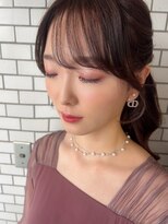 ソノ(sono)&nbsp;ヘアメイク　ピンクメイク　結婚式ヘア　お呼ばれヘア