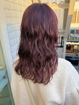 ロンドアンメゾン 原宿(Lond un Maison.) ブリーチなし◎暖色×デザインパーマ/レッドカラー[原宿]