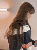 ブラウンベージュ×ウェーブスタイリング