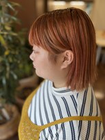 ネバーランド 平成店(NEVER LAND)&nbsp;オレンジカラー／切りっぱなしボブ