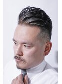 ビジネスベリーショートオールバックスリックバック30代40代