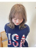 ブリーチあり透明感ミルクティーベージュ