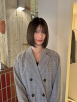 トッド(tod)&nbsp;ボブ/前下がりボブ/前髪カット/ブリーチなしオリーブグレージュ