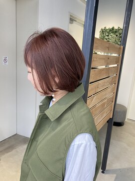 フリック 堺東店(FLICK) 大人ショートボブ/ピンクカラー/イルミナカラー