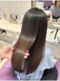 京都美容室 髪質改善 レイヤーカット ブリーチなし 透明感カラー
