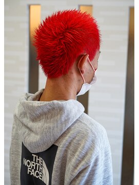 ムゥフ ヘアーアンドアイラッシュ(mouf hair&eyelash) バーニングレッド×スパイキーショート