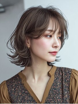 ハーツ(Heart's) ミディアムレイヤー白髪ぼかしカラー30代40代50代60代