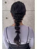 バンクスヘアー(BANK'S HAIR)&nbsp;【池袋】結婚式 ヘアセット 編み込み　ふわふわ　アレンジ