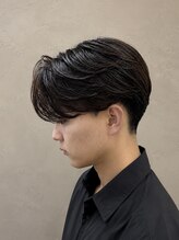 人気No,3★【ナチュラルストレート】曲がる縮毛矯正＋メンズカット[吹田/江坂/メンズ/メンズパーマ/眉毛]