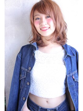 カットルームカラー 放出店 ツヤ髪をつくる♪好印象ニュアンスカールボブ×ピンクベージュ