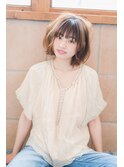 ふんわりエアリーボブで小顔　似合わせカット