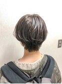 伸ばしかけ ショートボブ 毛先パーマ マニッシュショート 小顔☆
