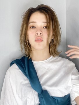 アイティー バイ アルバム 浦和店(IT by ALBUM) ストレートボブ_ピンクベージュボブルフクールショート_48040